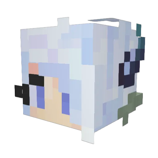 YunomiZY Minecraft avatar head, 3D render