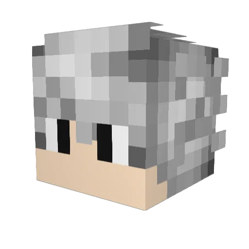 Yunqii Minecraft avatar head, 3D render