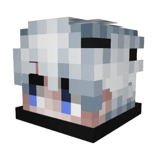 Yunqpalo Minecraft avatar head, 3D render