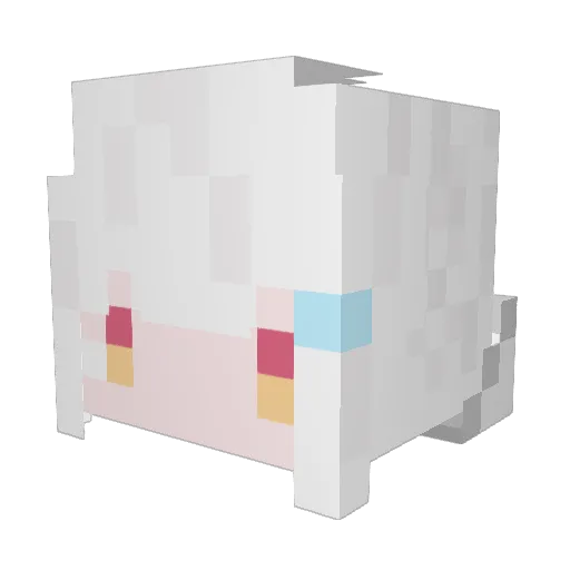 Yunshuow Minecraft avatar head, 3D render