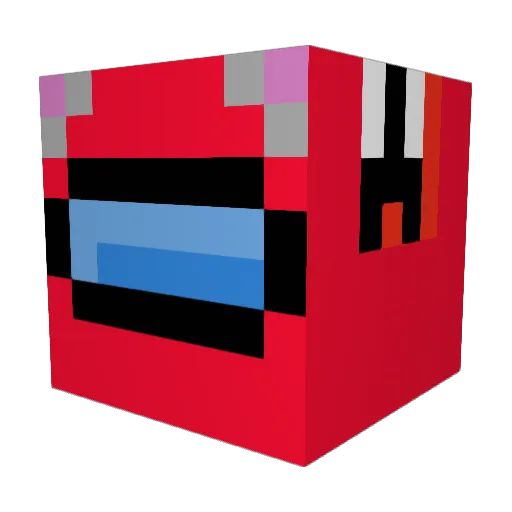 Yunttraz Minecraft avatar head, 3D render