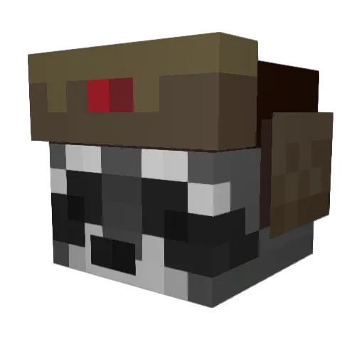 Yunu3n Minecraft avatar head, 3D render