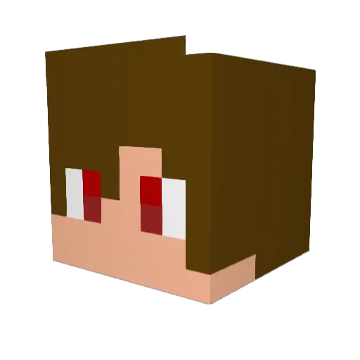 YunusCelik Minecraft avatar head, 3D render