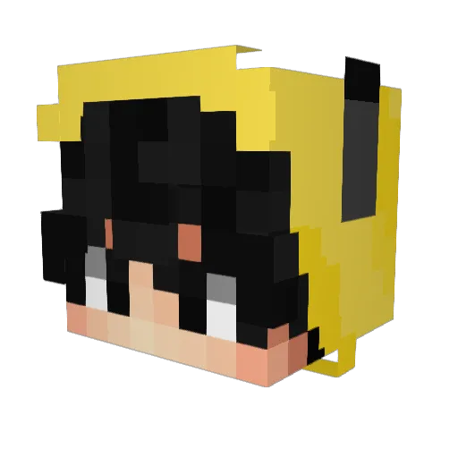 YunusLP Minecraft avatar head, 3D render
