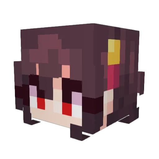 YunyunUnU Minecraft avatar head, 3D render