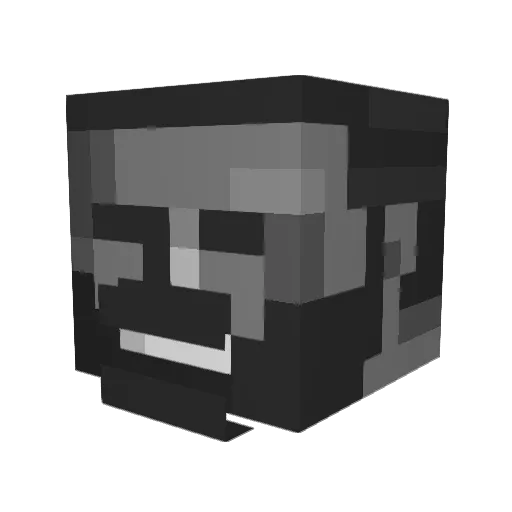 Yunzor Minecraft avatar head, 3D render