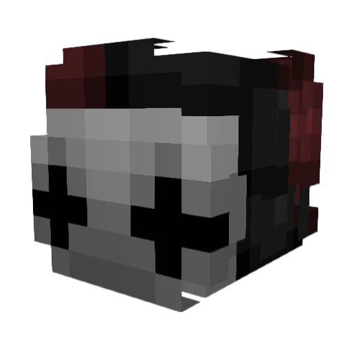 Yuoky Minecraft avatar head, 3D render