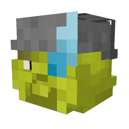 Yuosif Minecraft avatar head, 3D render