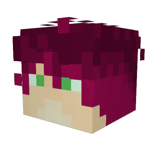 YuperMC Minecraft avatar head, 3D render