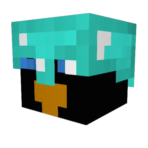 Yuperdoodles Minecraft avatar head, 3D render