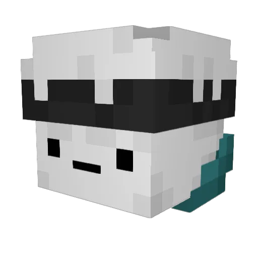 Yupii01 Minecraft avatar head, 3D render