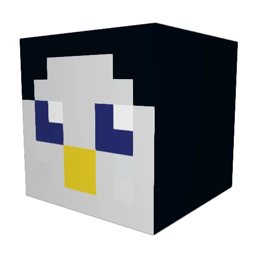YupiigusDK Minecraft avatar head, 3D render