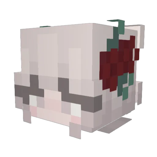 YuqiTerumi Minecraft avatar head, 3D render