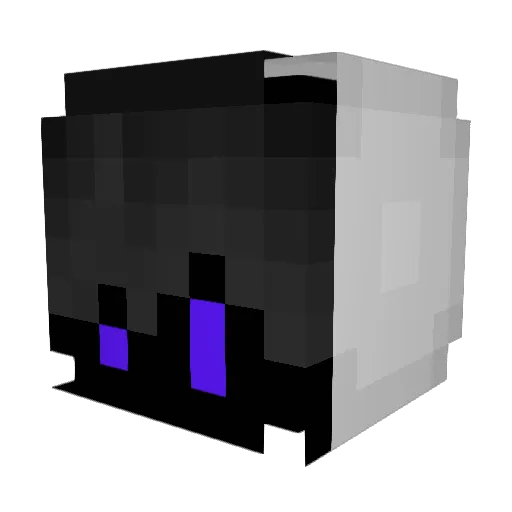 Yuqii_Pog Minecraft avatar head, 3D render