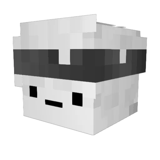 Yuquiis Minecraft avatar head, 3D render