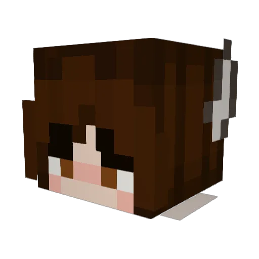 YurMoz Minecraft avatar head, 3D render