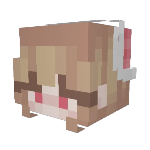 Yuralie Minecraft avatar head, 3D render
