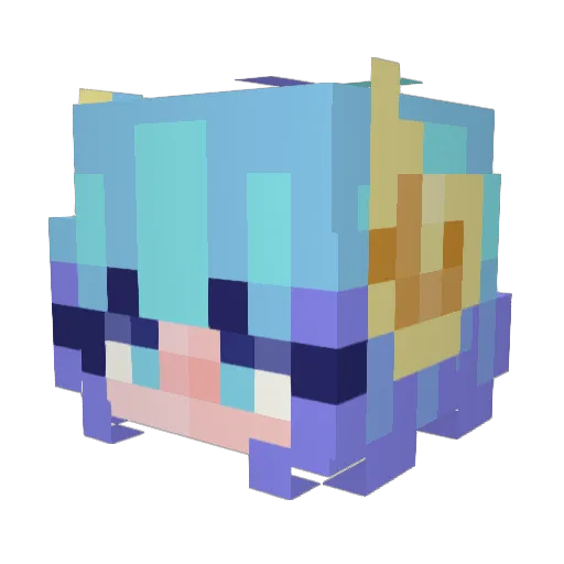 Yurang_C Minecraft avatar head, 3D render