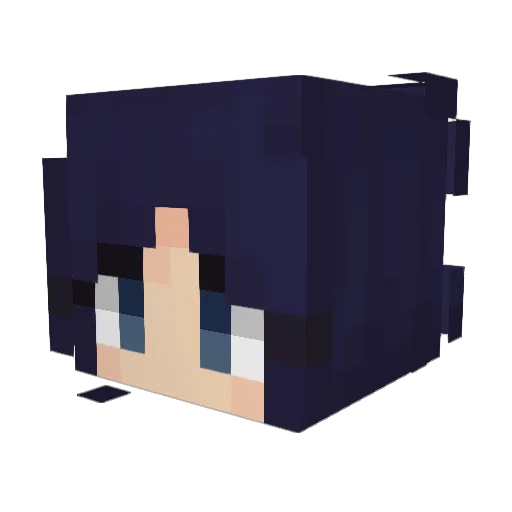 Yurastic Minecraft avatar head, 3D render