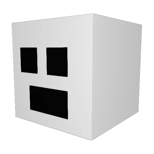 Yurazane Minecraft avatar head, 3D render
