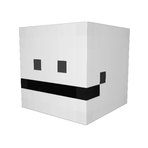 Yurby Minecraft avatar head, 3D render