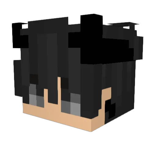 YureHiiro Minecraft avatar head, 3D render