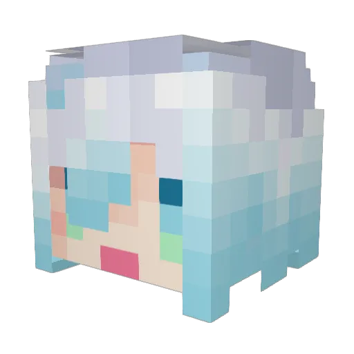 Yurei0915 Minecraft avatar head, 3D render