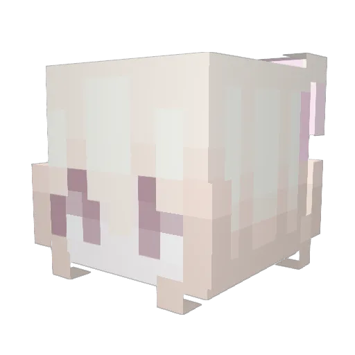 Yureikowo Minecraft avatar head, 3D render