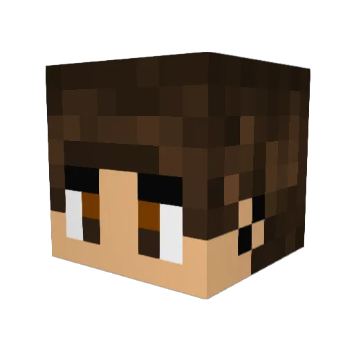 YuriGS Minecraft avatar head, 3D render