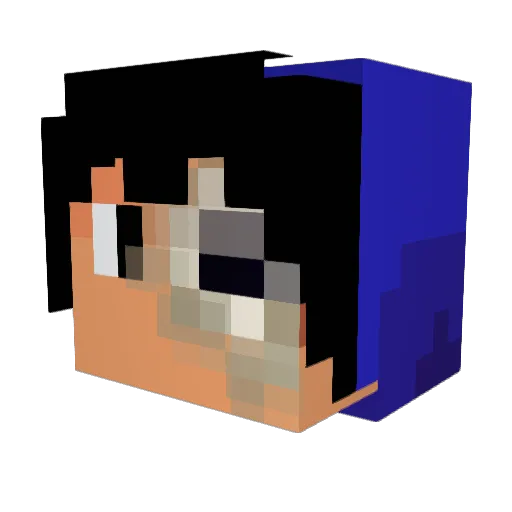 YuriLoveMommy Minecraft avatar head, 3D render
