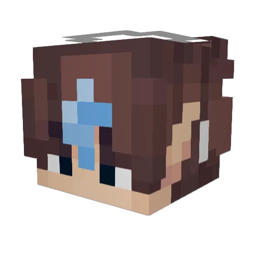 YuriPolaris Minecraft avatar head, 3D render