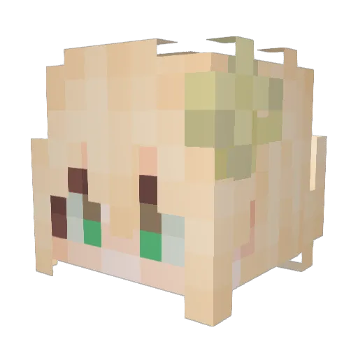 YuriShimo030 Minecraft avatar head, 3D render