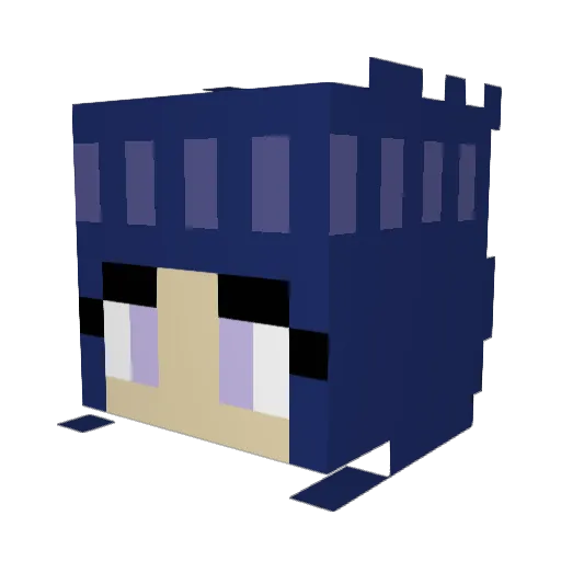 YuriSong Minecraft avatar head, 3D render