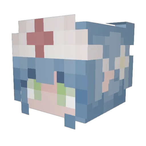 Yuri_1919 Minecraft avatar head, 3D render