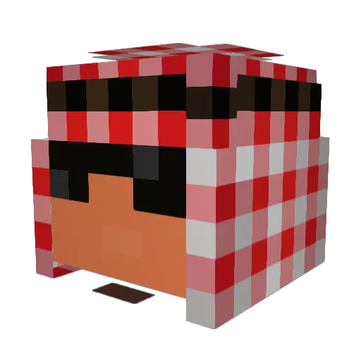 Yuri_7 Minecraft avatar head, 3D render