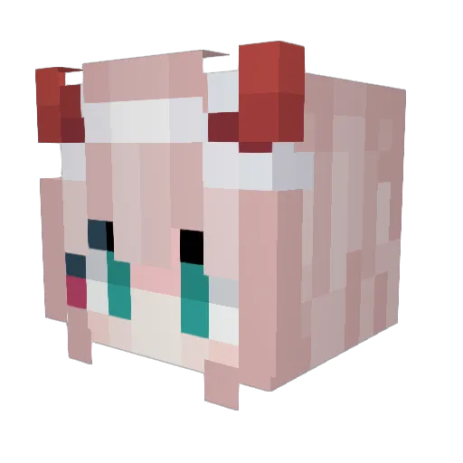 Yuri_Tato Minecraft avatar head, 3D render