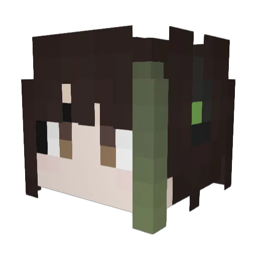 Yuriavich Minecraft avatar head, 3D render