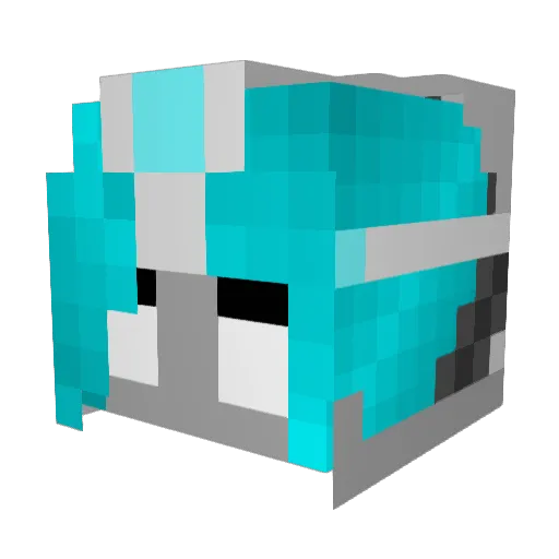 Yurifel Minecraft avatar head, 3D render