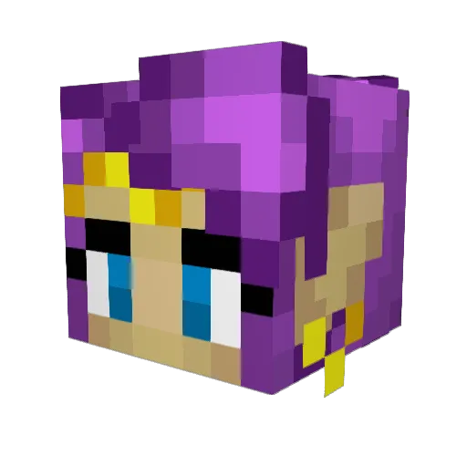 Yurifultrans Minecraft avatar head, 3D render