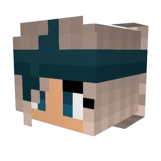 Yuriiicore Minecraft avatar head, 3D render