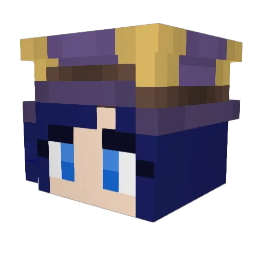 YurikaB Minecraft avatar head, 3D render