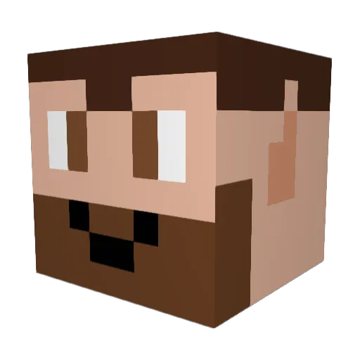 Yuriku1 Minecraft avatar head, 3D render