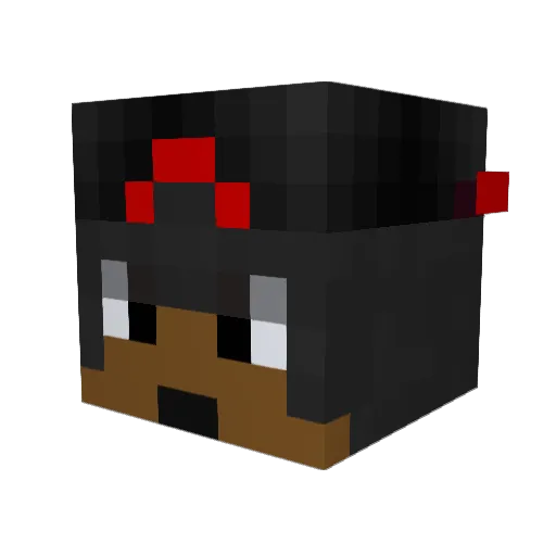 YurinJK Minecraft avatar head, 3D render
