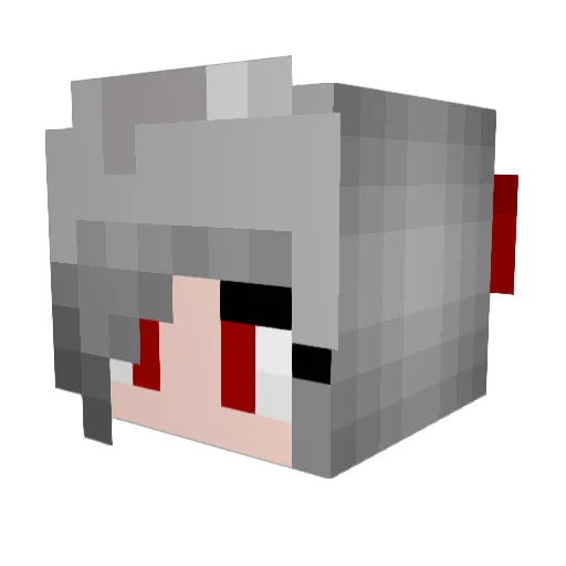 Yurinnee Minecraft avatar head, 3D render