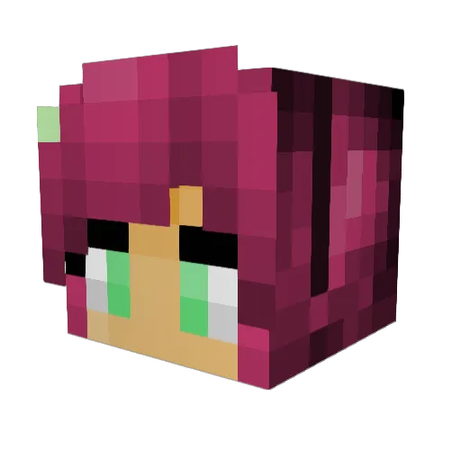 Yurippe_AB Minecraft avatar head, 3D render