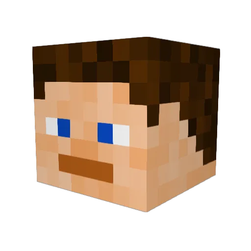 Yuritweet Minecraft avatar head, 3D render