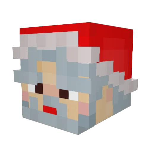 Yurk Minecraft avatar head, 3D render