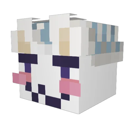 Yurrae Minecraft avatar head, 3D render