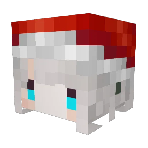 Yurry Minecraft avatar head, 3D render