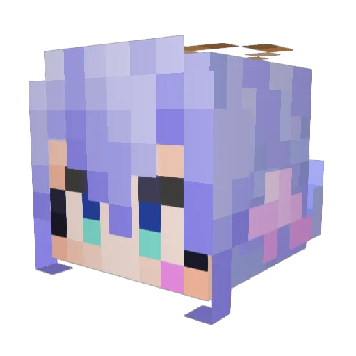 Yursl Minecraft avatar head, 3D render